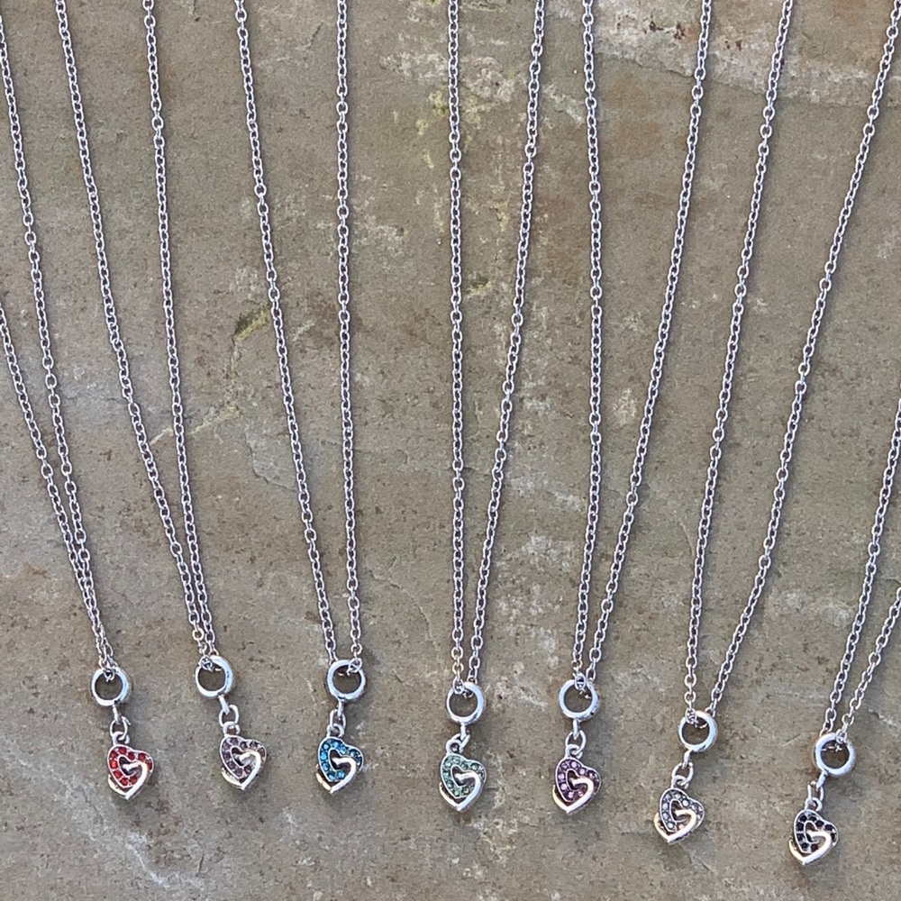 Hand made colorful heart necklaces